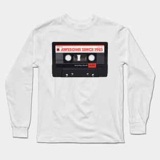 Classic Cassette Tape Mixtape - Awesome Since 1983 Birthday Gift Long Sleeve T-Shirt